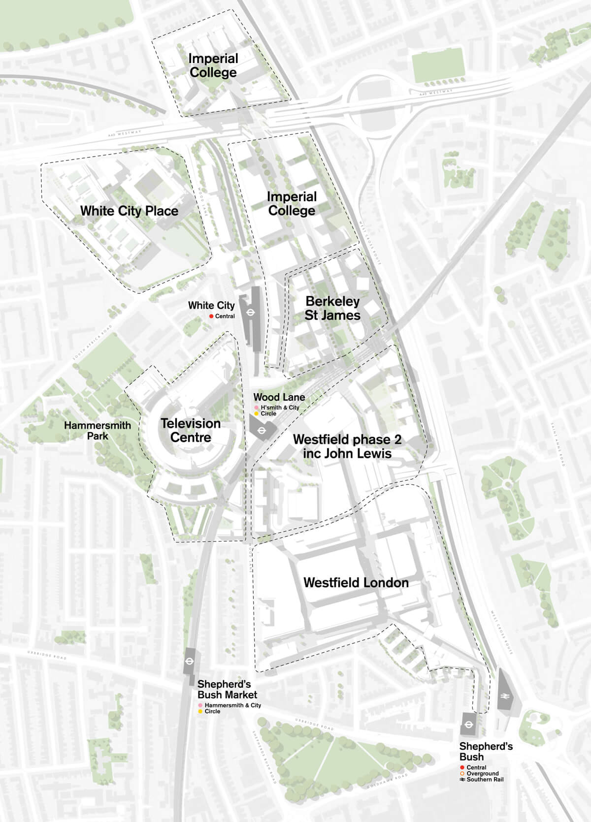 Map of White City